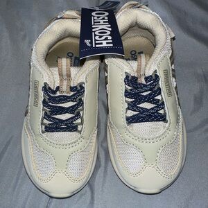 OshKosh B'gosh Cream and Blue Low-Top Sneakers